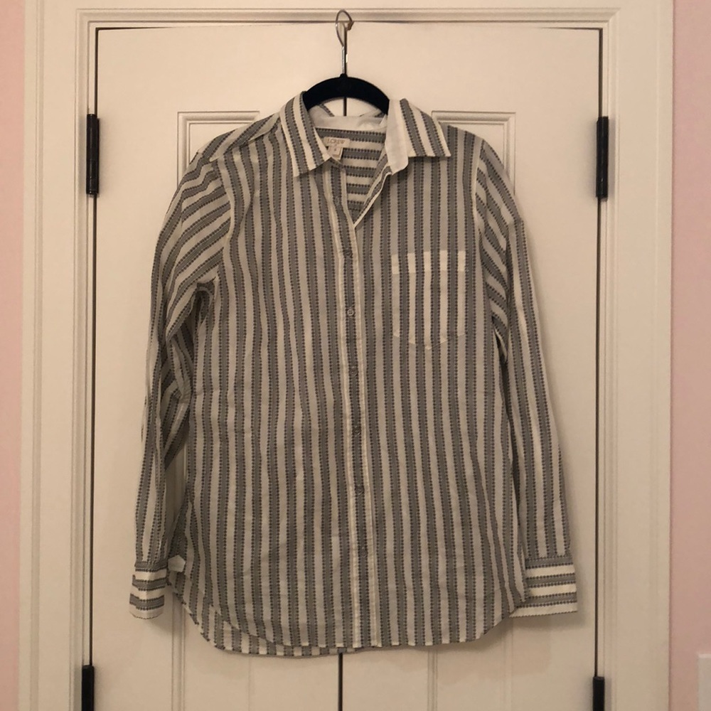 Jcrew striped/dot button down